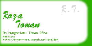 roza toman business card